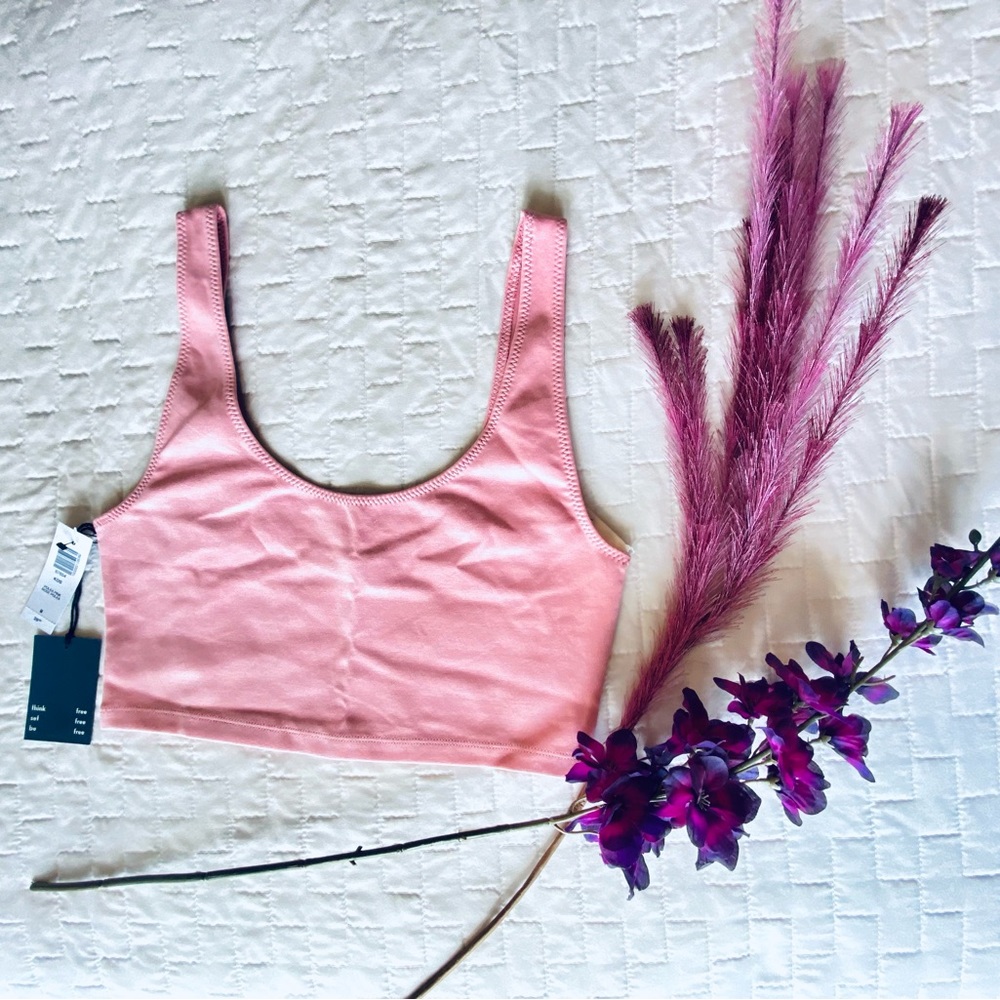 ARITZIA WILFRED FREE KOS Tank In Polka Pink M NWT - Picture 3 of 12